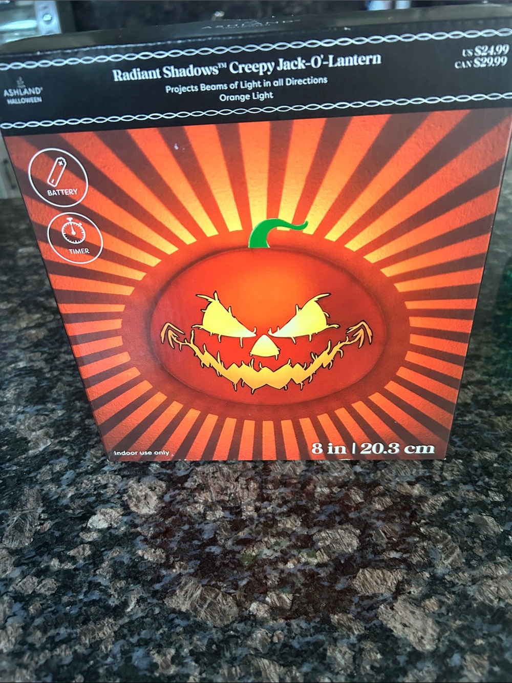 ASHLAND RADIANT CREEPY JACK -O-LANERN 8" NWT